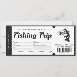 Invitación Certificado de vale de regalo de viaje de pesca