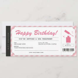 Invitación Certificado de Vale Regalo de Manicura y Pedicura