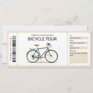Invitación Certificado editable de regalo para bicicleta