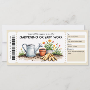 Invitación Certificado en Jardinería y Trabajo de Jardín