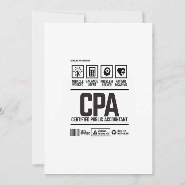 Invitación certified public accountant-CPA (Anverso)
