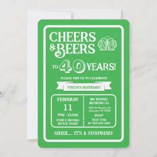 Invitación Cervecería Sorpresa Brinda y Cervezas por 40 Años