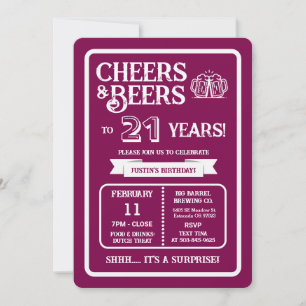 Invitación Cervecería Sorpresa Celebra 21 Años con Cheers y C