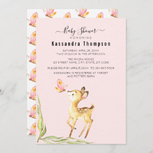 Invitación Cerveza Adorable Con Baby Shower De Mariposa