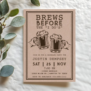 Invitación Cerveza Antes de la Fiesta de Despedida de Soltero
