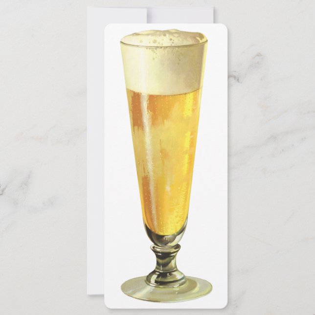 Invitación Cerveza barata con escarcha vendimia, bachiller (Anverso)