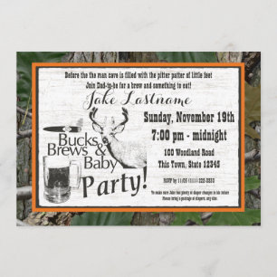 Invitación Cerveza Bucks y fiesta de bebé