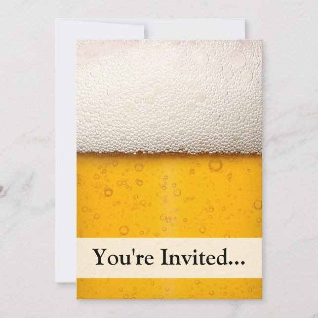 Invitación Cerveza burbujas (Anverso)