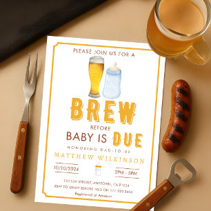 Invitación Cerveza Dadchelor Se Reproduce Antes De Que El Beb