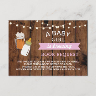 Invitación Cerveza de solicitud de libro Chica de Baby Shower