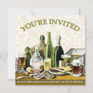Invitación Cerveza invitada de fiesta Champagne, ostiones