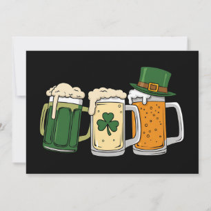 Invitación Cerveza Irlandesa Bandera de Irlanda Día de San Pa