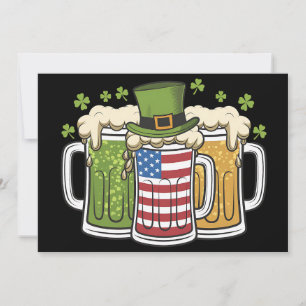 Invitación Cerveza Irlandesa Irlanda Estados Unidos Bandera A