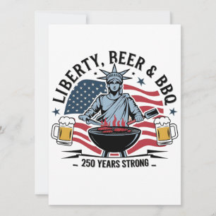 Invitación Cerveza y barbacoa Librity 250 años fuertes 4 de j