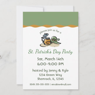 Invitación Cerveza y Leprechaun