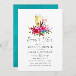 Invitación Cervezas antes de la boda Boho Chic Floral Acuarel