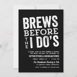 Invitación Cervezas antes de la cena de ensayo de la boda en 