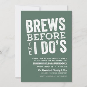 Invitación Cervezas antes de la cena de ensayo de la boda ver