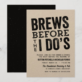 Invitación Cervezas antes del ensayo de la cena de cervecería