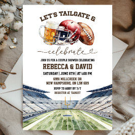 Invitación Cervezas de fútbol, Tailgate y Celebración de la D