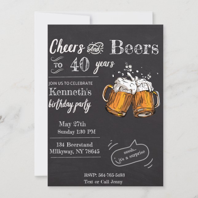 Invitación Cervezas y brindis 60 40 50 30 21  (Anverso)