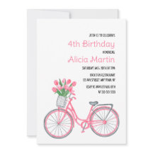 Cesta de bicicleta rosa Tulip Flower Cualquier cum