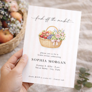Invitación Cesta de Frutas Frescas de la Despensa para Desped