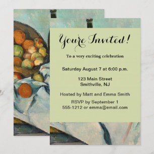 Invitación Cesta de manzanas de Paul Cezanne Vida muerta vint