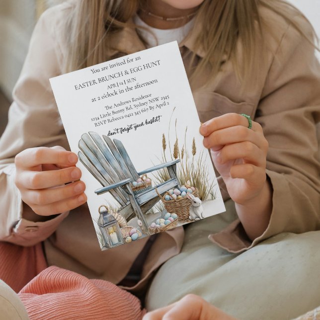 Invitación Cestas con huevos alrededor de una silla vieja y C (Subido por el creador)