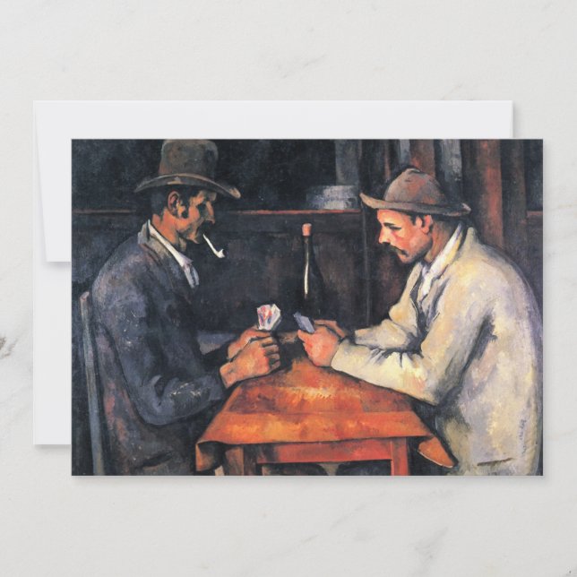 Invitación Cezanne: El jugador de cartas (Anverso)