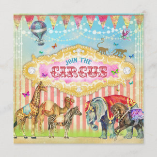 Invitación CG Magical Únase al Circo de las franjas de época 