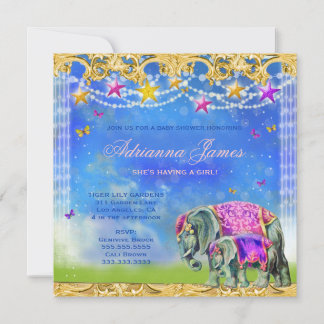 Invitación CG Magnífica niña elefante asiática