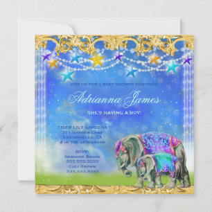 Invitación CG Magnífico niño elefante asiático