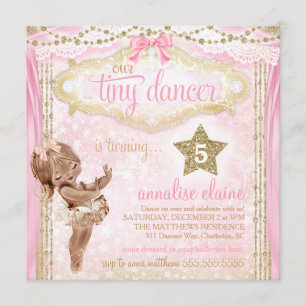 Invitación CG Magnífico ventilado bailarín pequeño afroameric