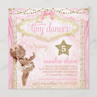 Invitación CG Magnífico ventilado bailarín pequeño afroameric