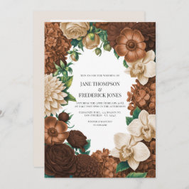 Invitación Chai Latte, Burnished Copper & Coffee Quartz