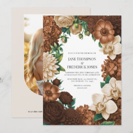 Invitación Chai Latte, Cobre Bruñido y Cuarcita de Café