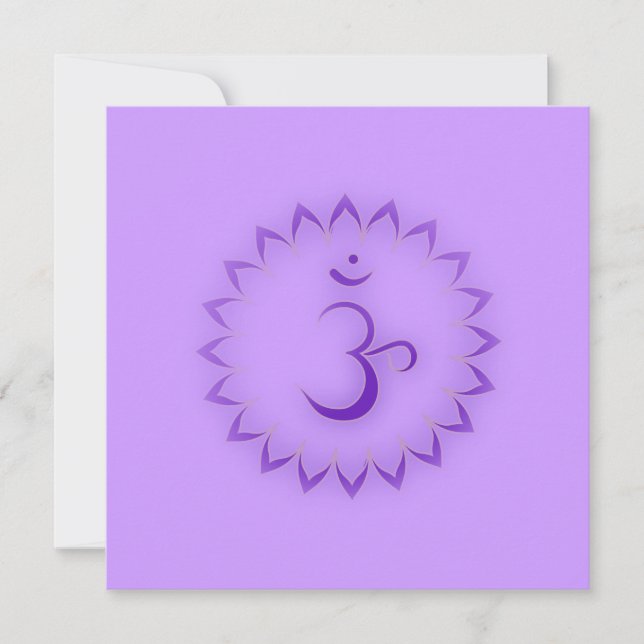 Invitación Chakra de la Corona "Stenciada" - Sahasrara (Anverso)