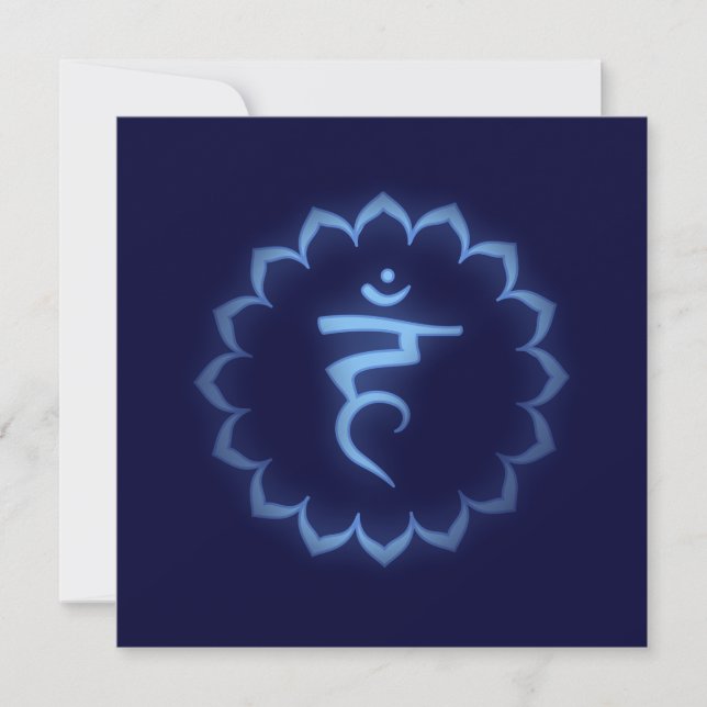 Invitación Chakra de la Corona "Stenciada" - Sahasrara (Anverso)