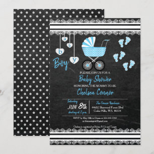 Invitación Chalkboard Baby Boy 👶 Shower Design