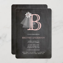 Chalkboard Bride's Veil Monogram Shower