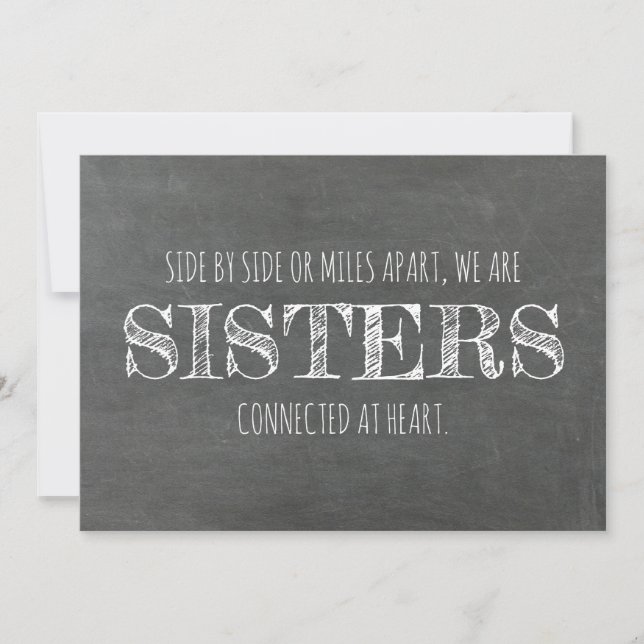 Invitación Chalkboard Bridesmaid / Propuesta de doncella de h (Anverso)