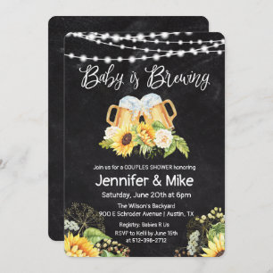 Invitación Chalkboard Chalkboard Couples Shower