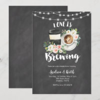 Chalkboard Coffee Love is Brewing Bridal Shower