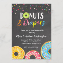 Chalkboard de donut y paños - Espolvorea bebé