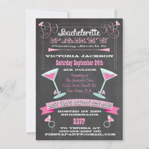 Invitación Chalkboard en el último vuelo antes de la invitaci