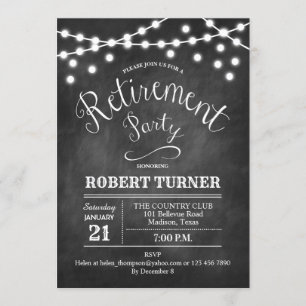 Invitación Chalkboard, Fiesta de jubilaciones rusas