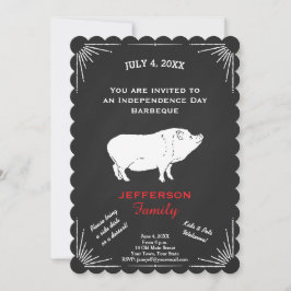 Invitación Chalkboard, Fiesta ruso-estadounidense del 4 de ju
