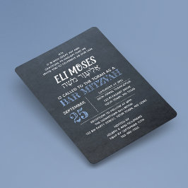 Invitación Chalkboard Hebrew Name Bar Mitzvah