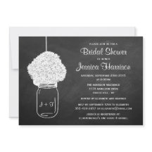 Chalkboard Hydrangea Mason Jar Bridal Shower